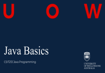 Java Basics: CSIT213 Java Programming Course Material
