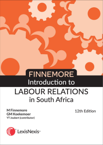 Introduction to Labour Relations in South Africa 12th Ed