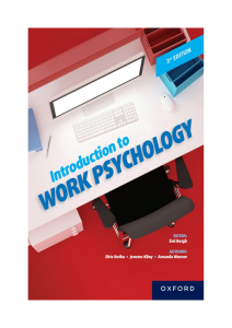 Introduction to Work Psychology 3rd Edition Textbook