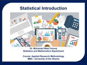Statistical Introduction Presentation