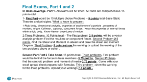 Final Exams Part 1 & 2: Statics Assessment Outline