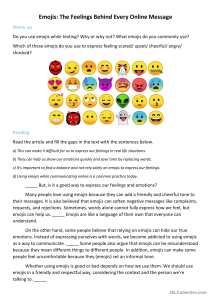 Emojis: The Feelings Behind Every Online Message Worksheet