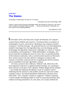 Chapter 1: The Stakes - Tech Ethics & Algorithmic Bias