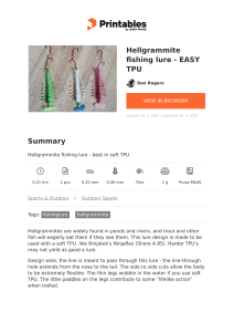 Hellgrammite Fishing Lure 3D Print Design