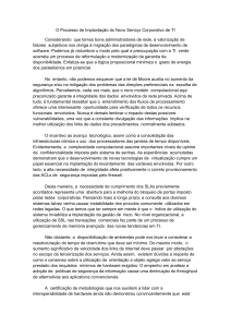 Implanta&ccedil;&atilde;o de Servi&ccedil;o Corporativo de TI: Processo e Desafios
