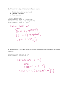 Racket Programming Exercises: Sign & Sum-to Functions