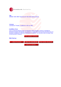 AS/NZS 1365:1996 Tolerances for Flat-Rolled Steel