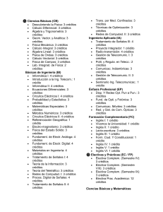 Plan de Estudios de Ingenier&iacute;a: Electr&oacute;nica y Telecomunicaciones