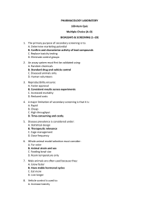 Pharmacology Laboratory 100-Item Quiz