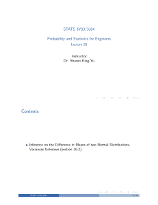 Probability and Statistics for Engineers Lecture 28