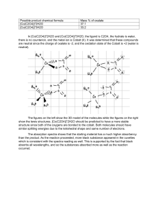 Cobalt Oxalate Hydrates: Structure and Spectra