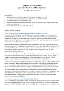 IGCSE History Handout: Spanish Civil War & Axis