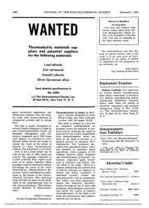 Journal of the Electrochemical Society, December 1962