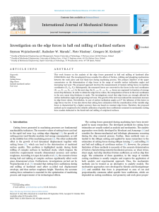 Edge Forces in Ball End Milling of Inclined Surfaces