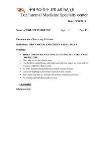 Toz Internal Medicine Chest X-Ray Report: Lobar Pneumonia