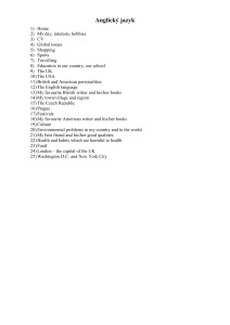 English Language Syllabus Topics List