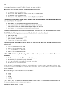 Accounting Test Questions and Answers