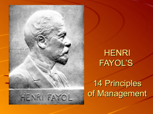 Henri Fayol's 14 Principles of Management