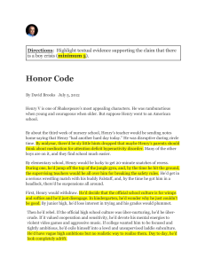 Honor Code: The Boy Crisis in Education