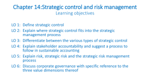 Chapter 14: Strategic Control and Risk Management