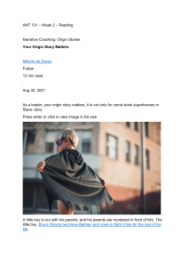 Your Origin Story Matters: Leadership & Personal Growth