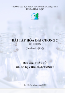 General Chemistry 2 Exercises Workbook - CHE0002