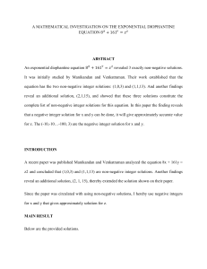 Mathematical Investigation on Exponential Diophantine Equation 8^x + 161^y = z^2