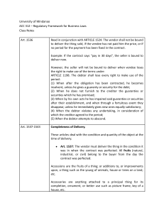 University of Mindanao ACC 312 Class Notes: Business Law Regulations