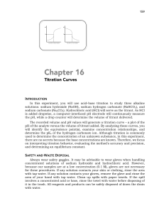 Titration Curves Lab Manual: Acid-Base Titration Experiment