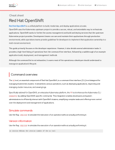 Red Hat OpenShift Cheat Sheet: Commands & Guide