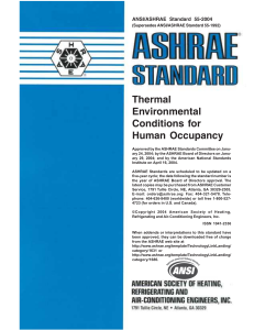 ASHRAE Standard 55-2004: Thermal Environmental Conditions for Human Occupancy