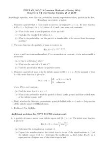 Quantum Mechanics Homework #2: Schr&ouml;dinger Equation & Wave Functions