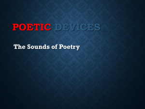 Poetic Devices: The Sounds of Poetry