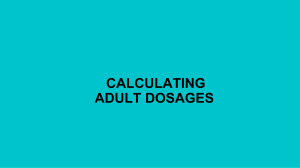 Calculating Adult Dosages: A Guide for Nurses