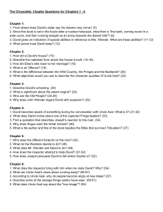 The Chrysalids Chapter Questions 1-6 Study Guide