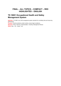 TS 18001 OHS Management System Guide