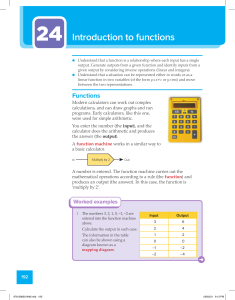 Introduction to Functions: Math Textbook Page
