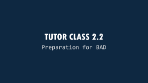 Tutor Class 2.2: Accounting Practice for BAD