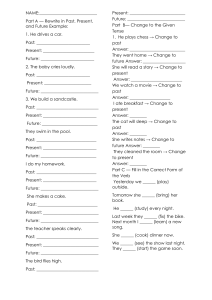 English Grammar Worksheet: Verb Tenses