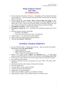 The Victorian Age Lecture Notes