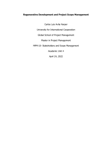 Regenerative Development in Project Scope Management