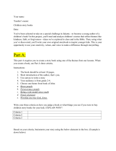 Children's Storybook Project: Create a Book Using Bible Themes