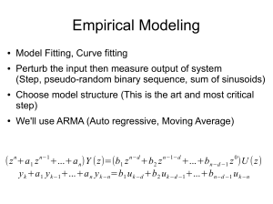 Modelado Emp&iacute;rico: Fundamentos de ARMA y Sistemas de Control
