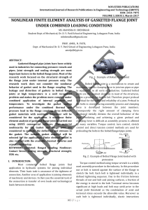 Nonlinear FEA of Gasketed Flange Joints Under Combined Loads