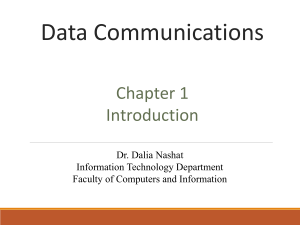 Data Communications Chapter 1: Introduction