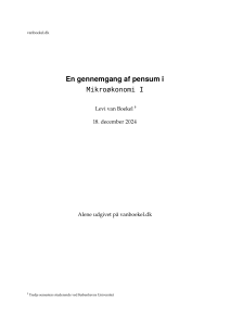 Gennemgang af Mikro&oslash;konomi I pensum
