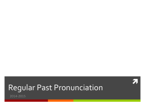 Regular Past Pronunciation Guide