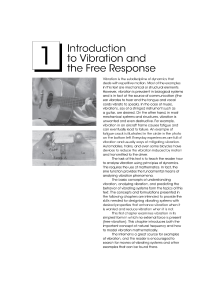 Introduction to Vibration and Free Response