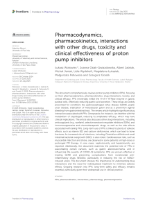 Pharmacodynamics, Pharmacokinetics, Interactions, Toxicity, and Clinical Effectiveness of Proton Pump Inhibitors