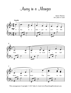 Away in a Manger Piano Sheet Music